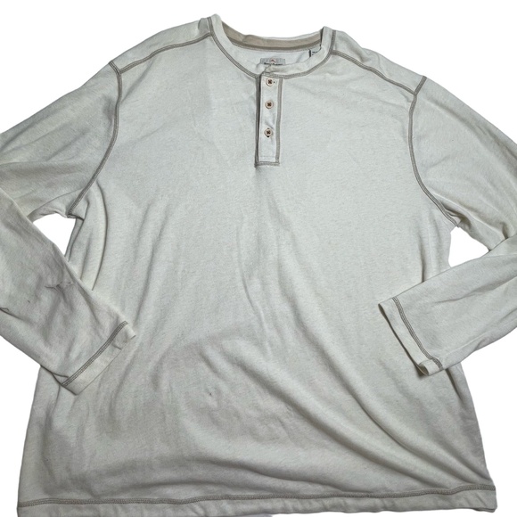 Tommy Bahama Mens Long Sleeve Henley Shirt Size XXL Island Style Relaxed Fit - Picture 1 of 14